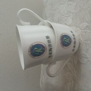 🛍️ 2 Royal World White Bone China Tea Cup Japan